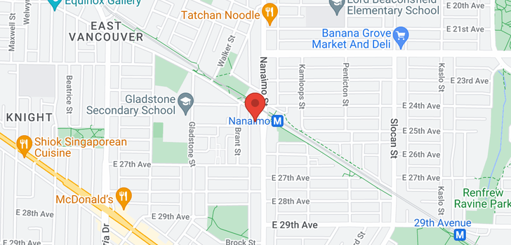 map of 4119 NANAIMO STREET